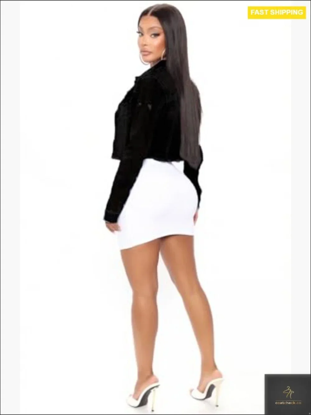Canvas Shacket Jacket Fashion Long Sleeve Zipper Utility Coat with Pockets